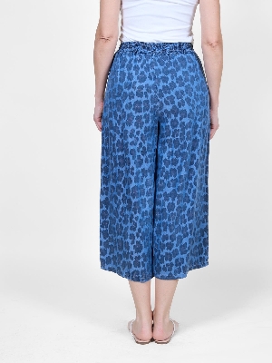 ANGELA MARA Pantalon imprimé animal