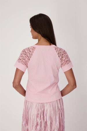 GABBY ISABELLA T-Shirt avec dentelle aux manches