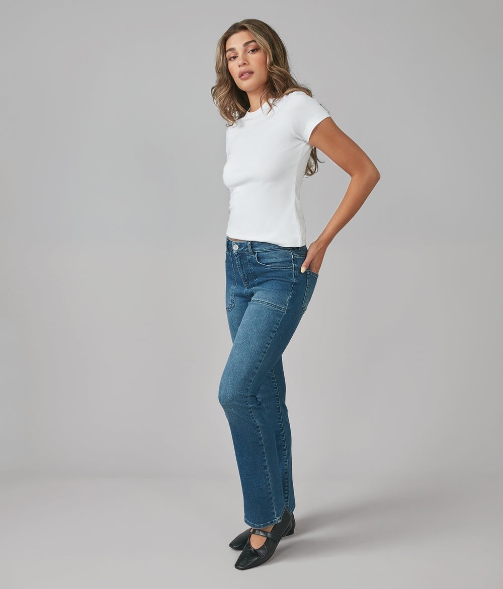 LOLA JEANS Jeans boot cut à taille haute