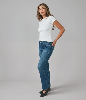 LOLA JEANS Jeans boot cut à taille haute C-Bleu foncé  Taille 33