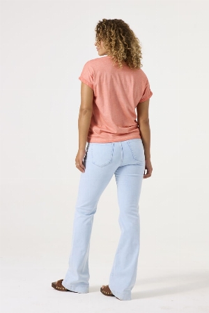 GARCIA T-Shirt avec inscription 'More Amore' C- Pêche Taille L