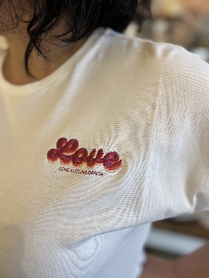 GARCIA T-Shirt avec 'LOVE' brodé au buste C-Blanc