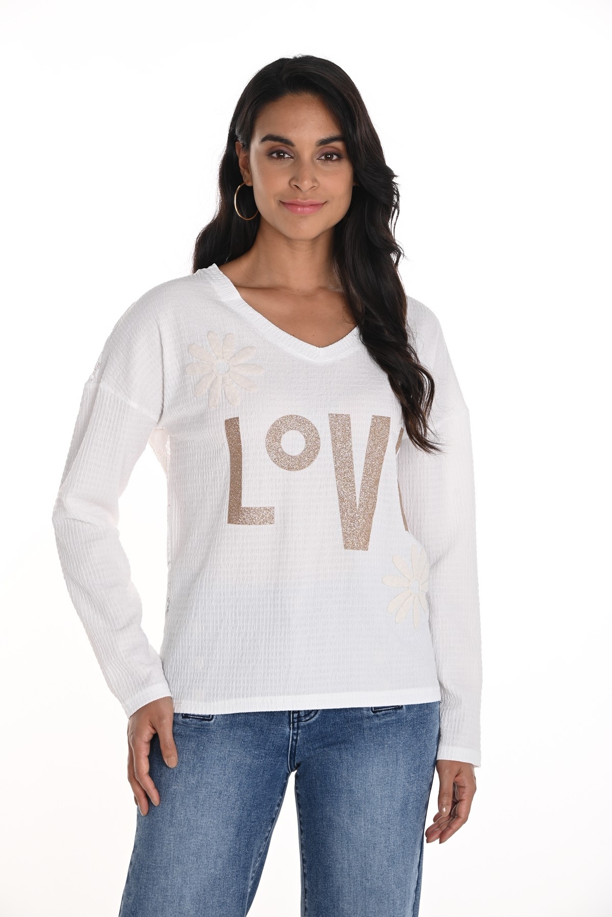 FRANK LYMAN Chandail à dos en dentelle C-Blanc Taille XL
