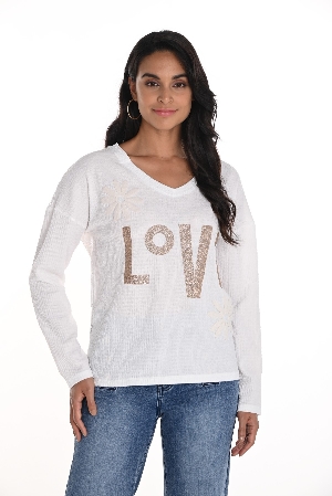 FRANK LYMAN Chandail à dos en dentelle C-Blanc Taille XL