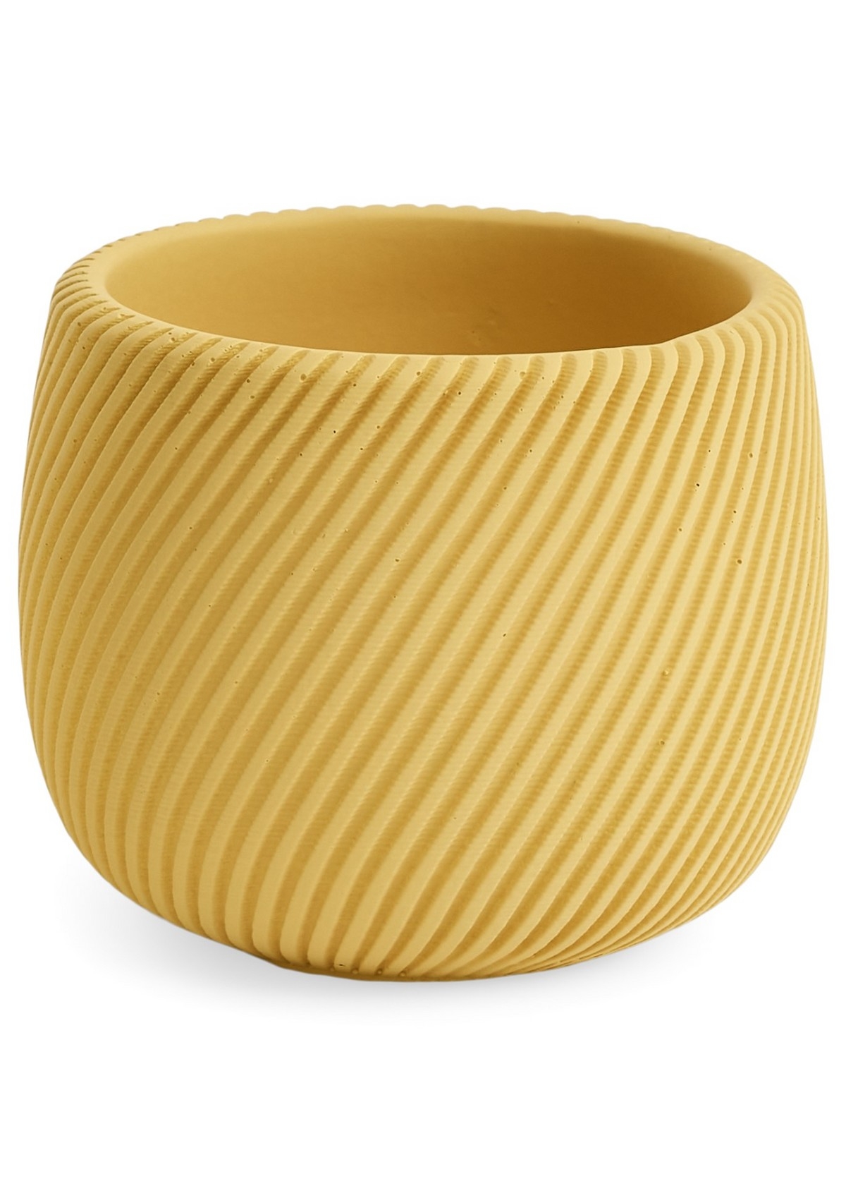 ADV Jardinière de ciment à motif ondulé C-Jaune