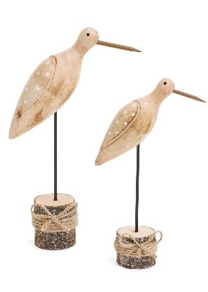 ADV  Grand oiseau de bord de mer en bois C-Naturel