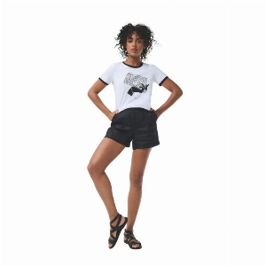 LÉO&UGO T-Shirt avec impression perlée et avec brillants C-Blanc Taille EUR3