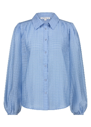 TRAMONTANA Chemisier à rayures en lurex C-Bleu Taille 10