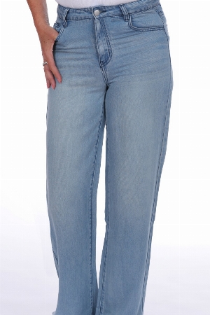 NESS Jeans souple à jambes droites C- Bleu moyen