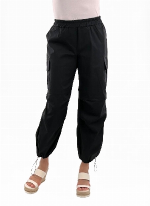 ORLY Pantalon de toile de style cargo jogger C-Noir