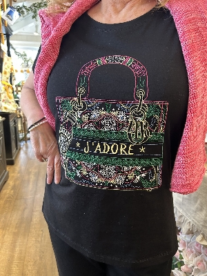 ORLY T-Shirt avec dessin brodé devant C- Noir