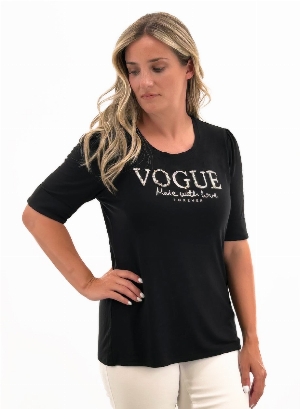 ORLY T-Shirt avec logo de 'VOGUE' devant C-Noir