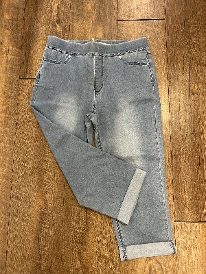 CARRELI Capri pull on à jambes étroites C-Bleu pâle