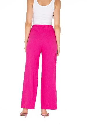 M ITALY Pantalon pull on style Cargo C- Sangria