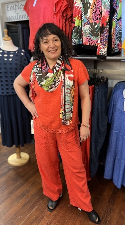 MALOKA Pantalon pull on avec poches plaquées