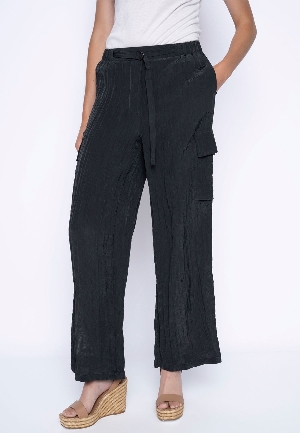 PICADILLY Pantalon cargo à jambes larges C-Noir