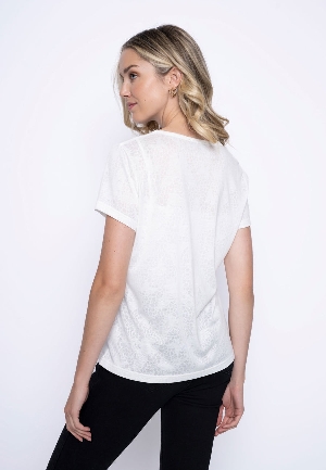 PICADILLY T-Shirt à imprimé coeur C-Crème