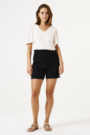 GARCIA Shorts pull on en dentelle C-Noir