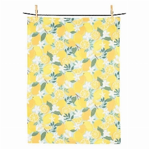 ABBOTT Linge à vaisselle  Motif: Citrons et Fleurs