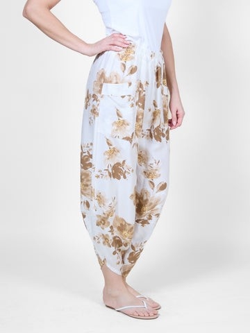 ANGELA MARA Pantalon à ourlet resserré assymétrique C-Beige