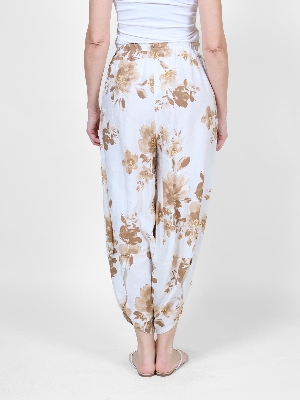 ANGELA MARA Pantalon à ourlet resserré assymétrique C-Beige