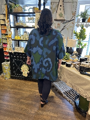G OZÉ Blouse surdimensionnée avec détail devant C- Bleu