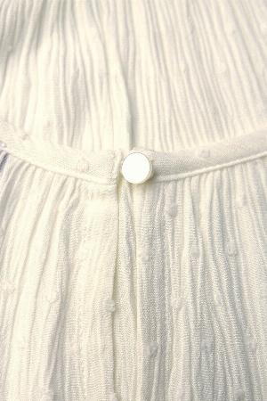 YESTA Blouse en tissu froissé C-Blanc cassé