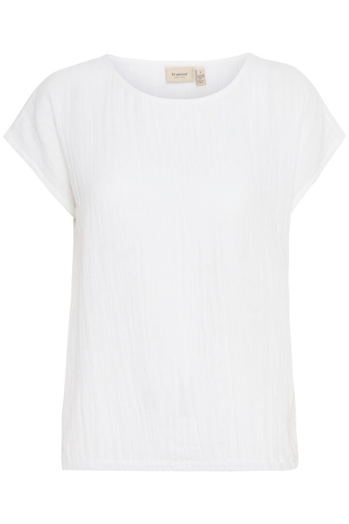 FRANSA Blouse à manches courtes C- Blanc