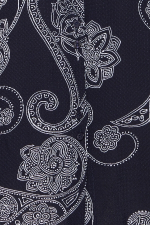 FRANSA Blouse à imprimé paisley géant C-Marine