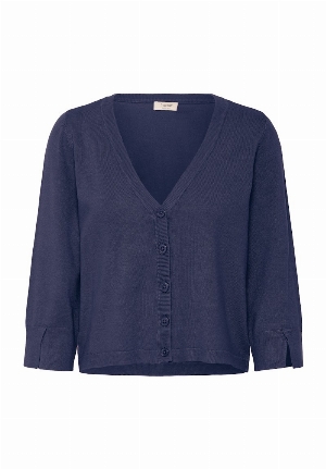 FRANSA Cardigan de tricot léger C- Marine