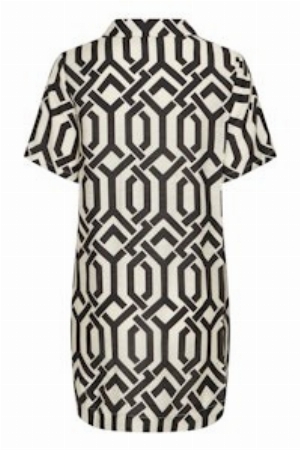 FRANSA Tunique à imprimé géométrique C- Blanc Taille 3X