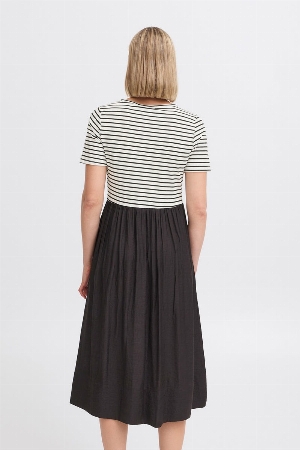 FRANSA Robe longue de style T-Shirt C- Noir combo