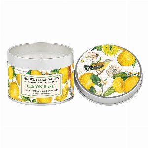 MICHEL DESIGN Bougie de voyage 155g  Parfum: Citron Basilic