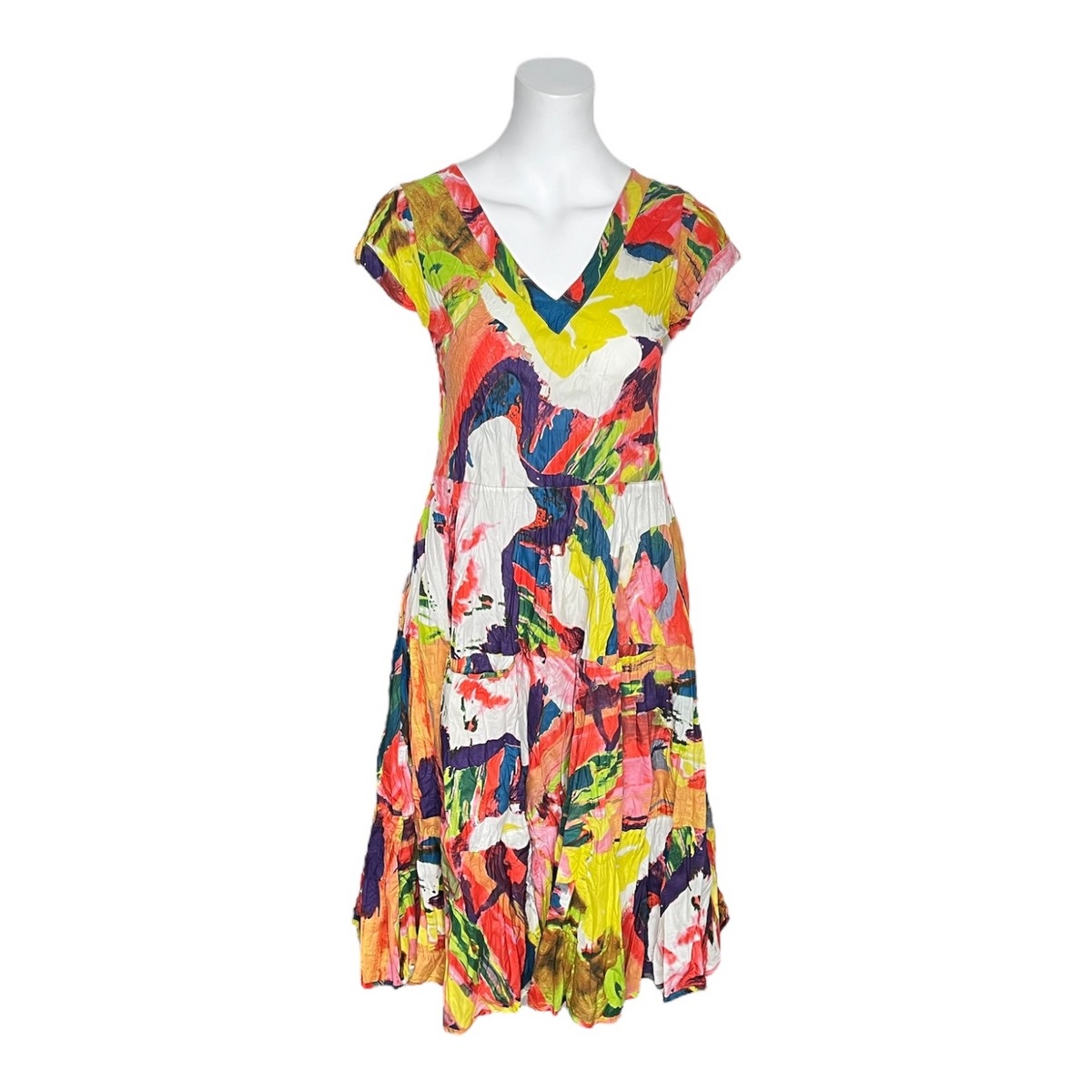 DRESS ADDICT Robe à manches courtes imprimé mixte