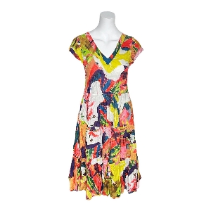 DRESS ADDICT Robe à manches courtes imprimé mixte