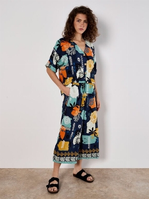 APRICOT Blouse à manches courtes imprimé estival C-Multi