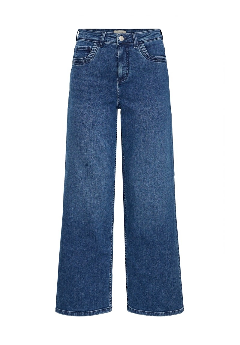 FRANSA Jeans classique à jambes larges C- Bleu moyen