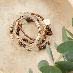 HOWARDS Ensemble de 5 bracelets montés sur élastique C-Multi