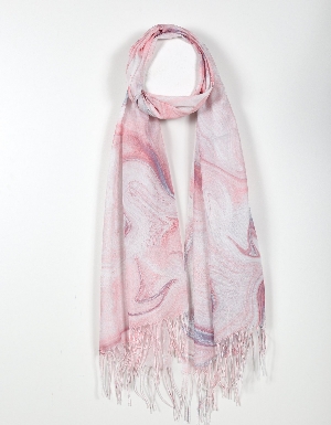 TOM & EVA Foulard léger à imprimé Tourbillon abstrait C- Rose