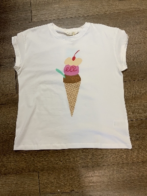 COMPANIA FANTASTICA T-Shirt à imprimé Cornet de glace C-Blanc