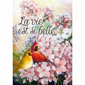 LUCIES.CA Grand drapeau 28X40po Thème: La vie est si belle