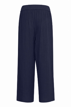 FRANSA Pantalon pull on à jambes larges C-Marine