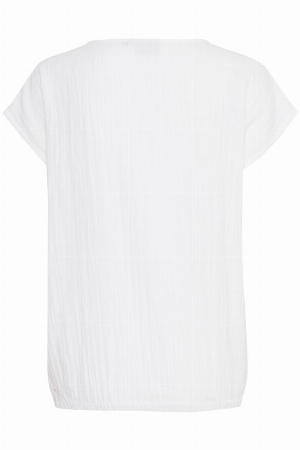 FRANSA Blouse à manches courtes C- Blanc