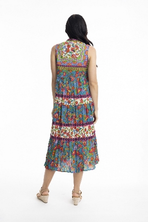 ORIENTIQUE Robe sans manche de style bohême Imprimé :Carvalho