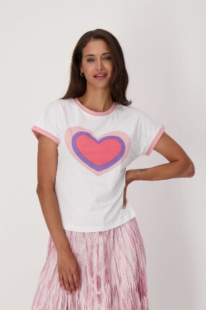 GABBY ISABELLA T-Shirt avec coeur devant C- Blanc