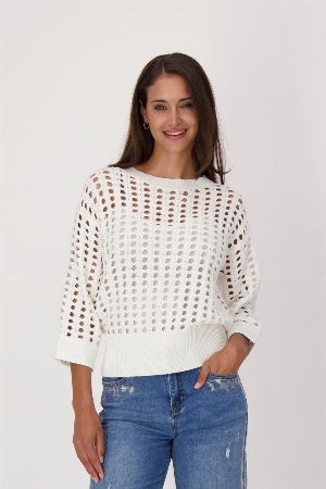 GABBY ISABELLA Pull à mailles avec camisole C- Blanc