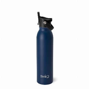 SWIG LIFE Bouteille isolante avec paille intégrée C- Marine