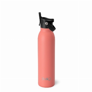 SWIG LIFE Bouteille isolante avec paille intégrée C- Corail