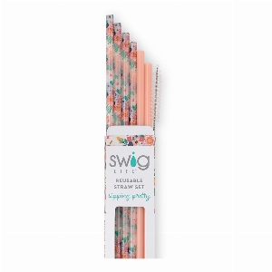 SWIG LIFE Pailles réutilisables avec brosse de nettoyage