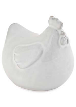 ADV Poulet de porcelaine décoratif  C-Blanc